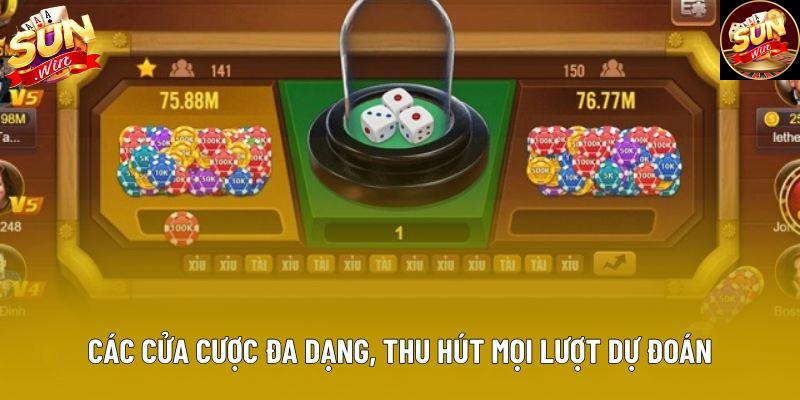 Các cửa cược đa dạng, thu hút mọi lượt dự đoán