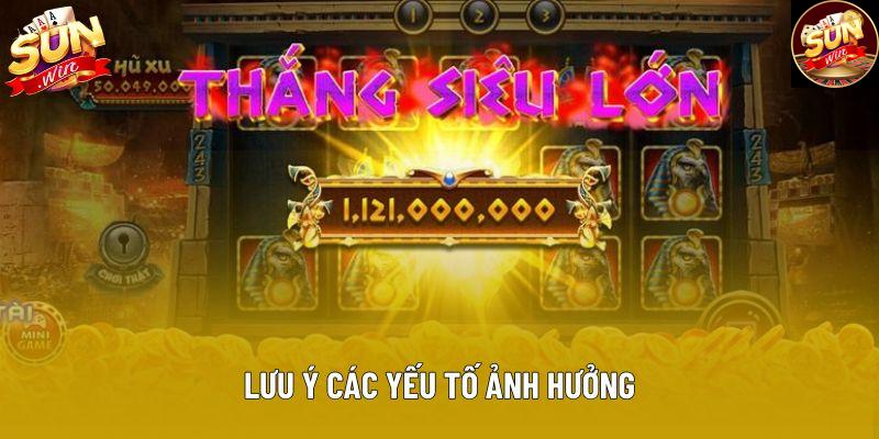 Lưu ý các yếu tố ảnh hưởng Lưu ý các yếu tố ảnh hưởng